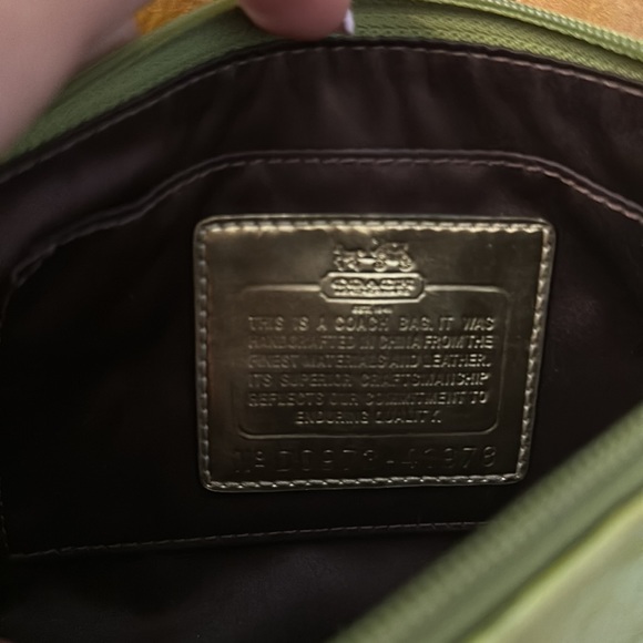 Coach MINT GREEN  Pleated Leather Wristlet - Picture 7 of 8